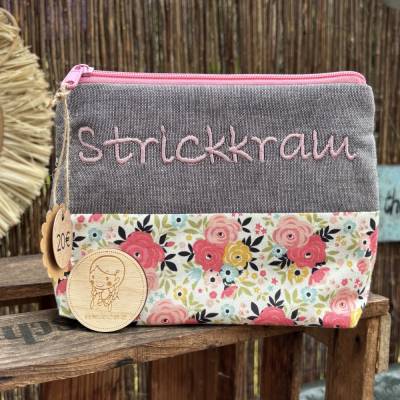 Strickkram Tasche XL – Perfekte Aufbewahrung für Wolle & Stricknadeln unterwegs