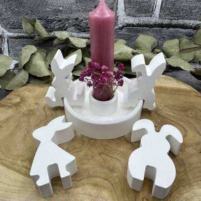 Kantensitzer | Kantenhocker | Hasen | Mitbringsel | Gastgeschenk | Deko | aus Kerakraft