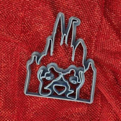 Ausstechform Disneyschloss mit Mickey und Minnie