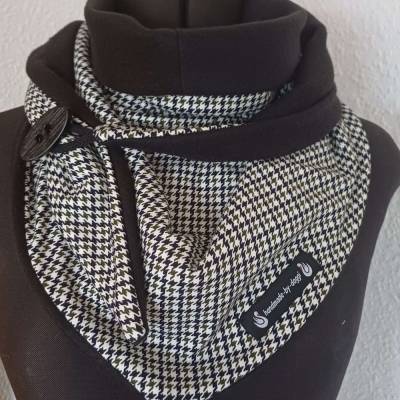Schaltuch, Dreiecktuch, mit Knopf, Wickelschal, Tuch, Kuscheltuch, Wendeschal