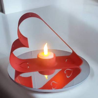 Romantischer Herz-Teelichthalter – 3D-gedrucktes Deko-Objekt