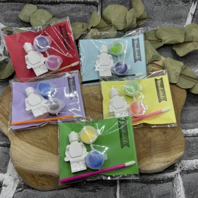DIY | Malset für Kinder | Handmade | Kleines Männchen aus Keracraft | Acrylfarbe |  Gastgeschenk | Deko | Kreativset