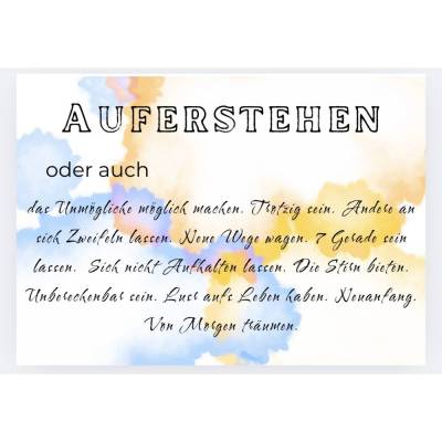 Postkarte Ostern Grußkarte tiefsinnig inspirierend