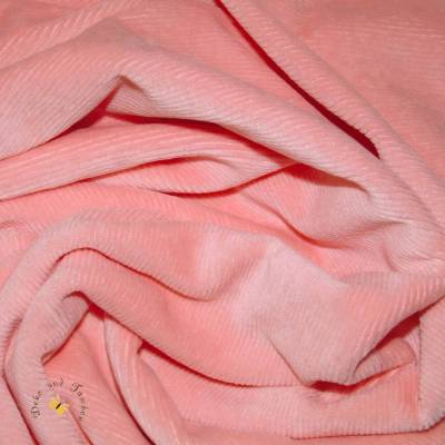 8,90 EUR/m Meterware Stretch-Feincord Babycord Samtcord Cord Stoff uni pastellrosa für Taschen Kissen