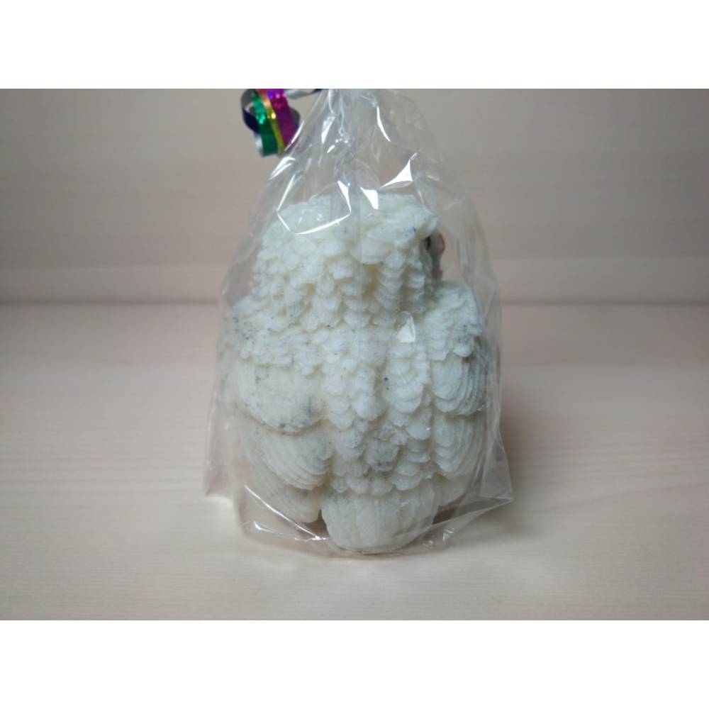 Große Eulenkerze Weiß mit Flecken – Geschenkidee wie Hedwig aus Harry Potter Bild 4
