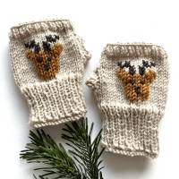 Baby/Kleinkind - 1 Paar handgestrickte Pulswärmer mit Daumenloch,Pilz - Armstulpen,Handstulpen,Geschenk,unisex