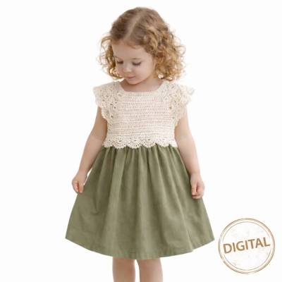 Häkelanleitung Kinderkleid – PDF Anleitung für Anfänger | DIY Kinderkleidung