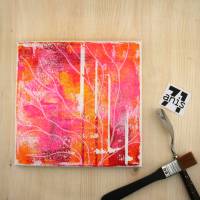 Acrylbild *Nature* 20x20 cm Unikat von ZWEIFARBIG – moderne abstrakte farbenfrohe Acrylmalerei auf Leinwand