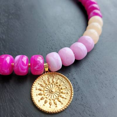 Disc-Perlen-Kette "Lavendelzauber"