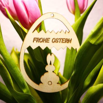 Oster-Anhänger aus Holz (2er-Set)