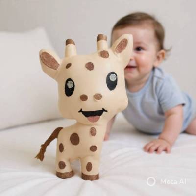 Stickdatei Giraffe Gerda – 3 Größen In the Hoop Set für Baby – Maschinenstickerei mit deutscher Anleitung