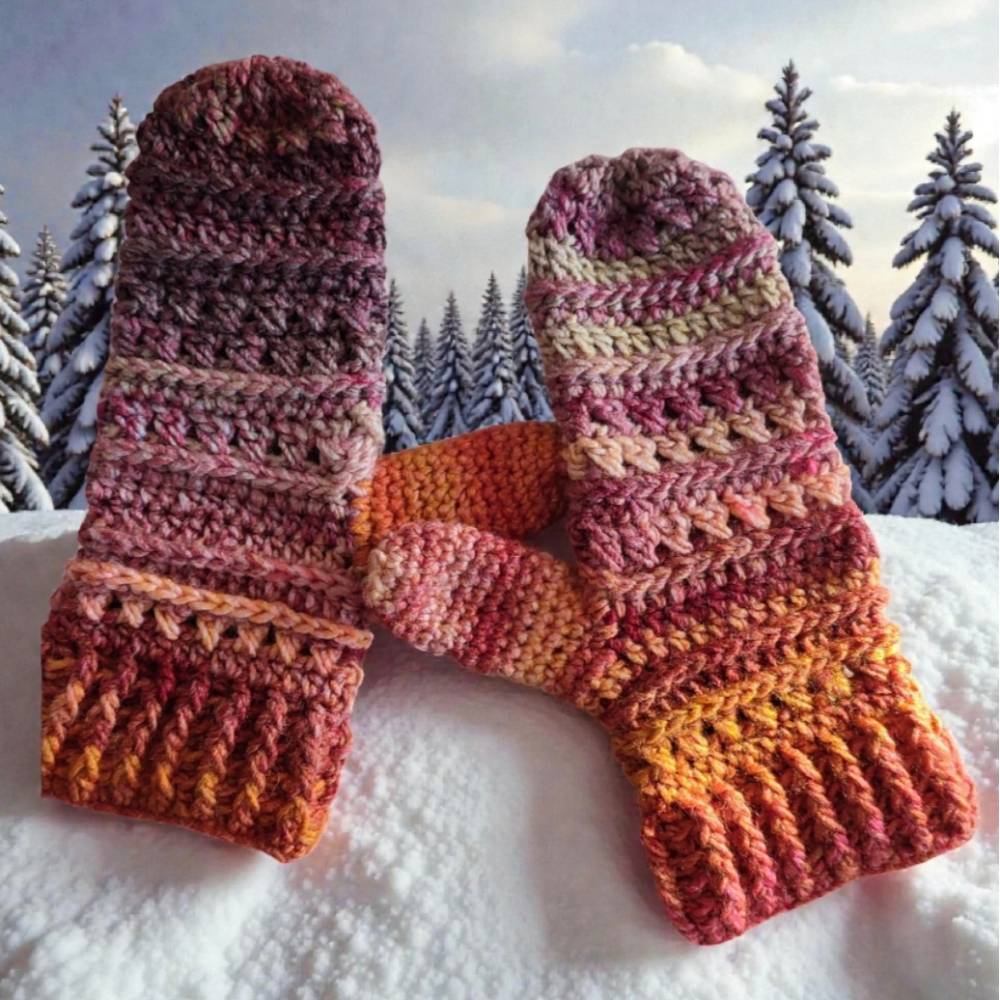 Handgemachte gehkelte Handschuhe  warme & stilvolle Winter-Accessoires