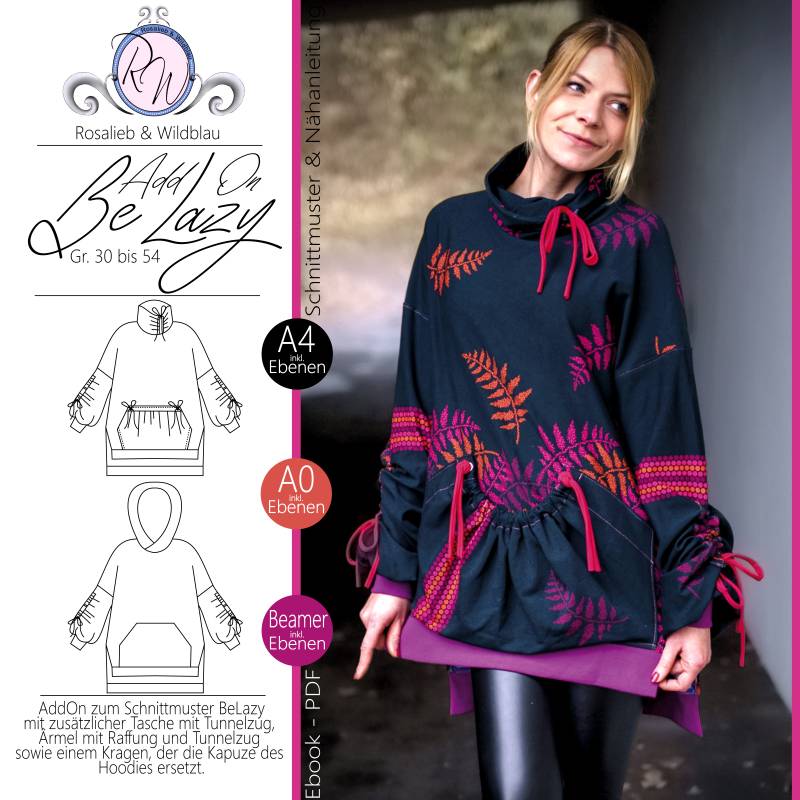 Ebook Schnittmuster BeLazy ADDON Gr. 30 bis 54 Bild 1