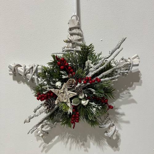 Weihnachtlicher Türkranz Weihnachtskranz Stern Sternenkranz Weihnachtsdeko