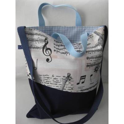 Stofftasche Noten aus Baumwolle