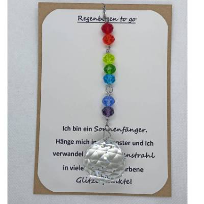 Regenbogen to go, Sonnenfänger, Prisma, in Regenbogenfarben