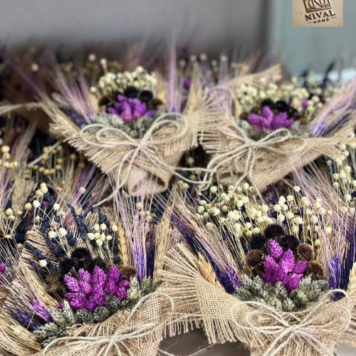 Gastgeschenke Trockenblumenstrauß Trockenblumenbouguet Geschenke lavendel
