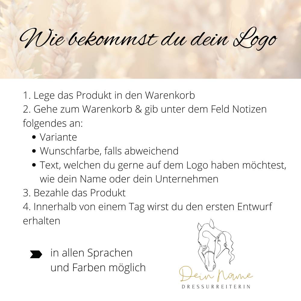One-Line Pferde Logo individuell – Minimalistisches Logo für Pferdetherapie, Reitbetriebe & Hufschmiede Bild 9