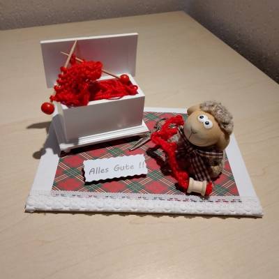 Geldgeschenk Stricken: Wolle, Wollekorb & Deko – Kreative Geschenkidee für Geburtstag & Weihnachten