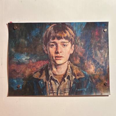 Stranger Things Unikat – Portrait  - Will Byers - Original handgemaltes Acrylbild - 