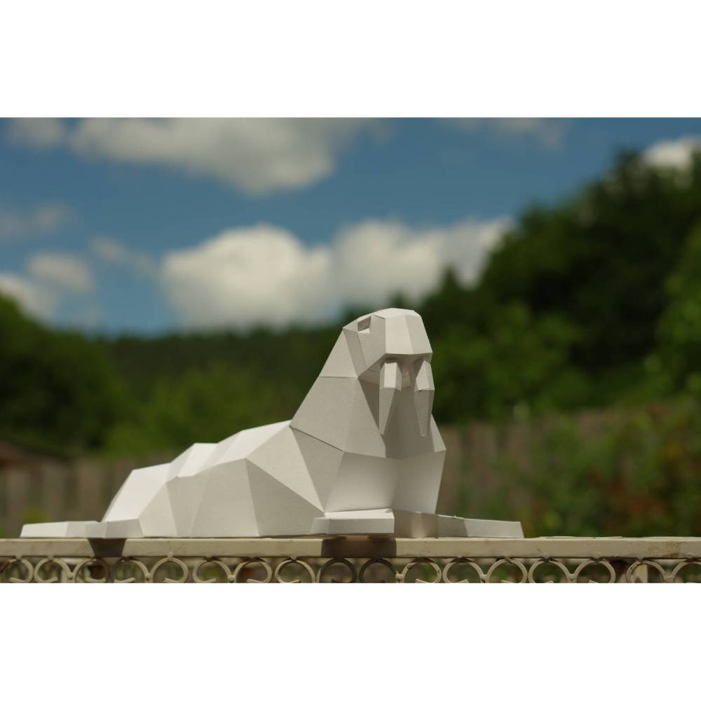 Walross PDF Bastelbogen, Ebook Ausschneidebogen zum Selberdrucken Bild 4