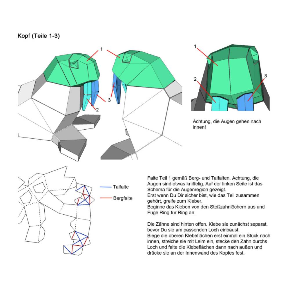 Walross PDF Bastelbogen, Ebook Ausschneidebogen zum Selberdrucken Bild 6