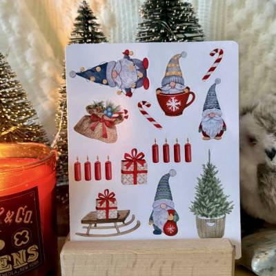 Liebevolle Weihnachtswichtel Sticker Sets – Handgezeichnet & Hochwertig für dein Journaling