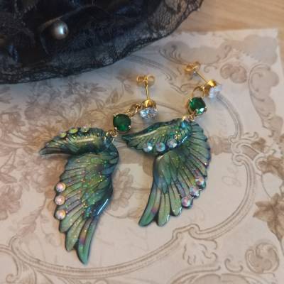 Fairy Wings Flügel Ohrringe Zirkonia
