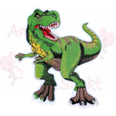 Patch/Applikation/Aufnäher/Bügelbild T Rex/ in zwei Größen/ Dinosaurier/ Dino/ Button zur Schultüte