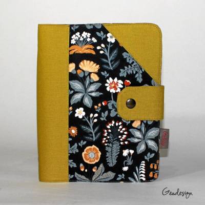 Ringbuchplaner Cover Lotte DIN A5 – Handgemachte Hülle aus Baumwolle & Dry Oilskin