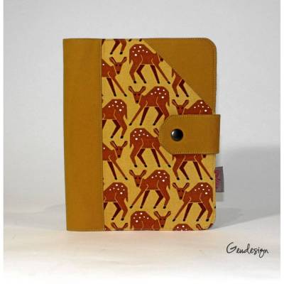 Ringbuchplaner Cover Lotte DIN A5 – Handgemachte Hülle aus Baumwolle & Dry Oilskin