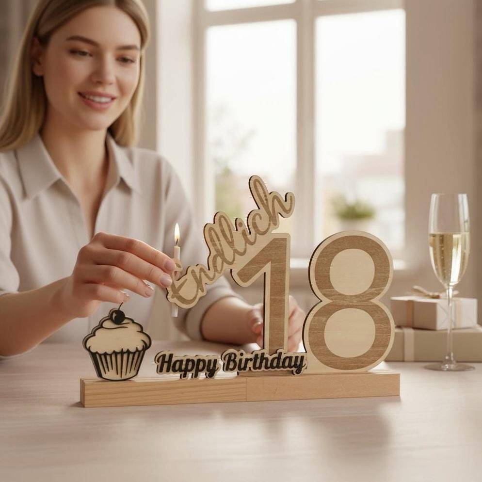 Laserdatei 18er Geburtstag, Schneidedatei DIGITAL, SVG Motiv Bild 3