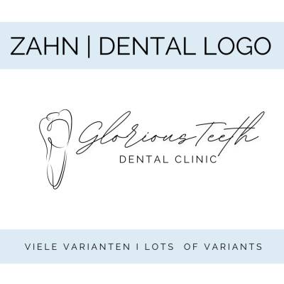 Minimalistisches One-Line Zahn Logo | Digitales Logo für Zahnärzte & Dental Praxis | Variabel & individuell