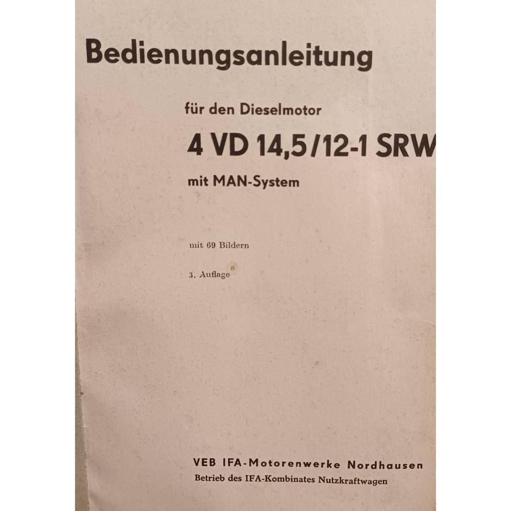 MWM Bedienungsanleitung Und Ersatzteilliste Dieselmotor Motor AKD 10 D V 97433173