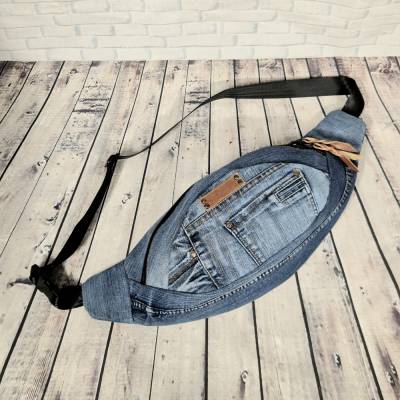 Umhängetasche,Jeans Upcycling, Recycling, Tasche aus gebrauchten Jeans