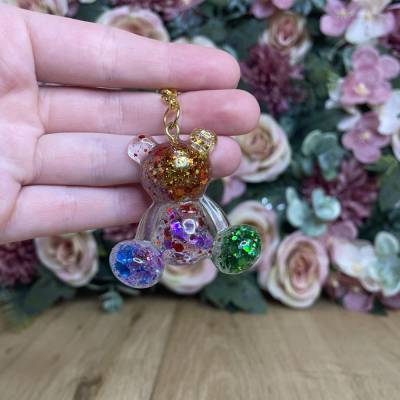 Schlüsselanhänger Bärchen – Handgefertigtes Unikat aus Resin für deinen Schlüsselbund