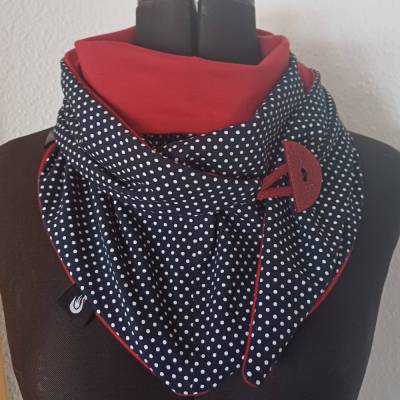 Schaltuch, Dreiecktuch, mit Knopf, Wickelschal, Tuch, Kuscheltuch, Wendeschal