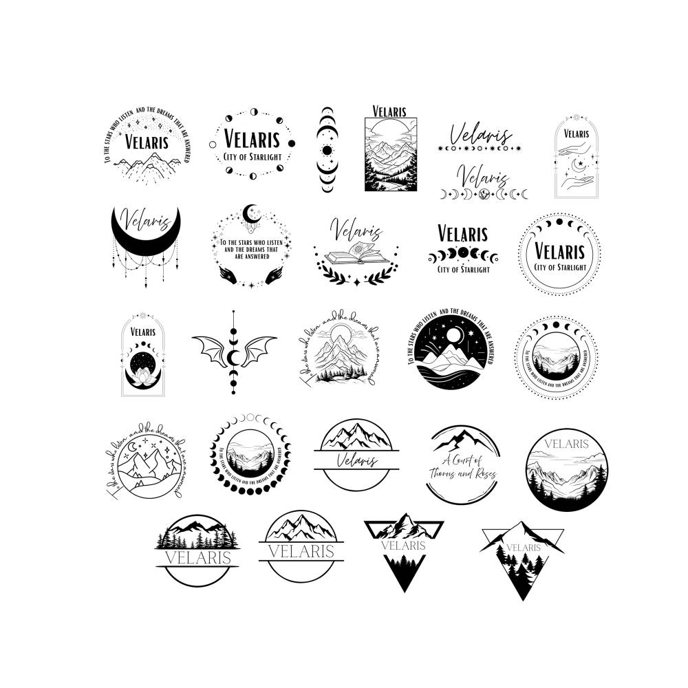 Velaris Acotar Bundle PNG SVG Datei Download - Das Reich der Sieben Höfe - Plotter File - Velaris City of Starlight Moun Bild 2