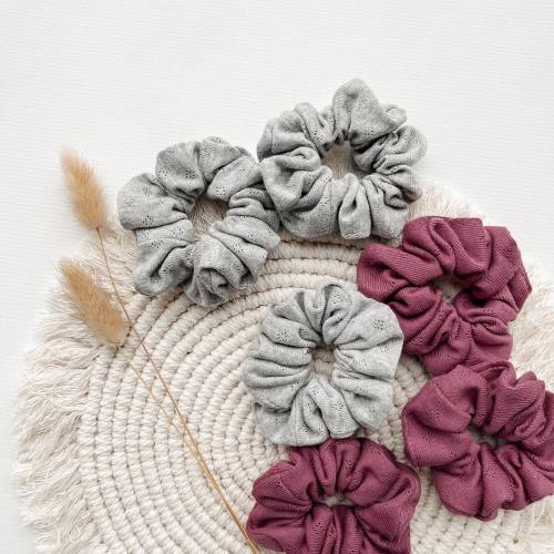 Scrunchie aus Feinstrick Jersey, Haargummi, Zopfgummi
