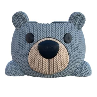 Garnschale Bär grau | 3D-gedruckt | nachhaltiger Wollhalter aus PLA