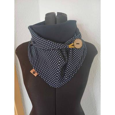 Schaltuch, Dreiecktuch, mit Knopf, Wickelschal, Tuch, Kuscheltuch, Wendeschal