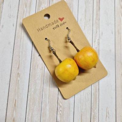 Ohrringe Ohrhänger Apfel Obst  – 5 cm – originelle Geschenkidee