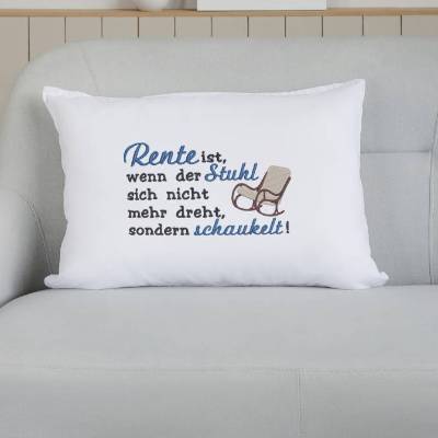 Stickdatei Spruch Rente – ITH