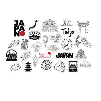 Japan Bundle PNG SVG Datei - Download Plotterdatei - Plotter File -  Sushi Tokyo Koi Nishikigoi Maneki Neko Temple Tempe