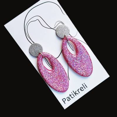 Ohrstecker "Regenbogenglitzer"