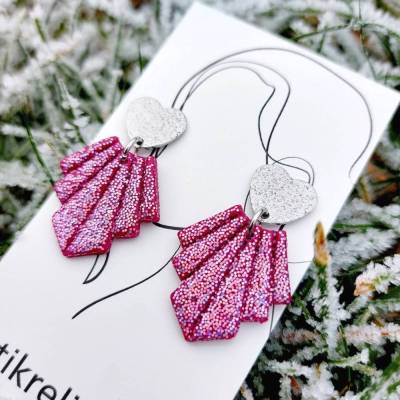 Ohrstecker "Herzglitzern"