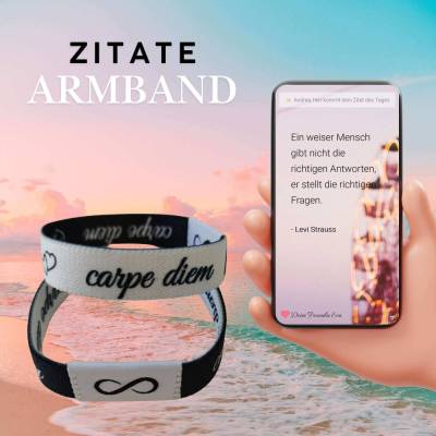NFC Armband | Zitate | Schwarz