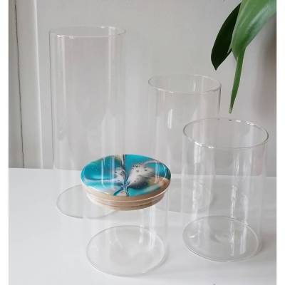 Vorratsglas mit blauem, handbemaltem Holzdeckel – Unikat Deko & Aufbewahrung (2)
