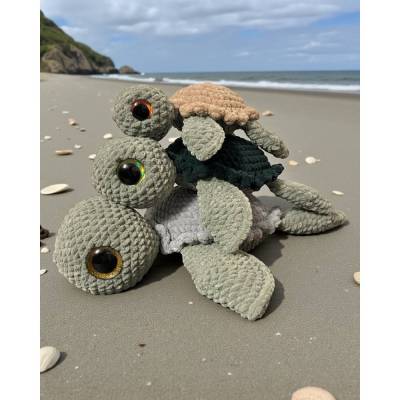 Häkelanleitung Amigurumi Meeresschildkröte 3 in 1 Kuscheltier PDF deutsch