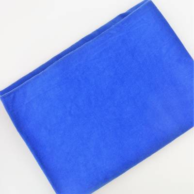 Stoffrest, Feincord blau, Stoffcoupon Cord, fein gerippt, Nähen